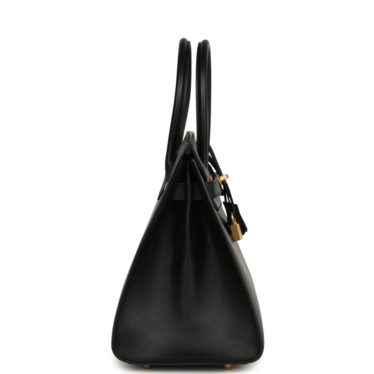 Hermes Birkin Sellier 30 Black Monsieur Gold Hardware