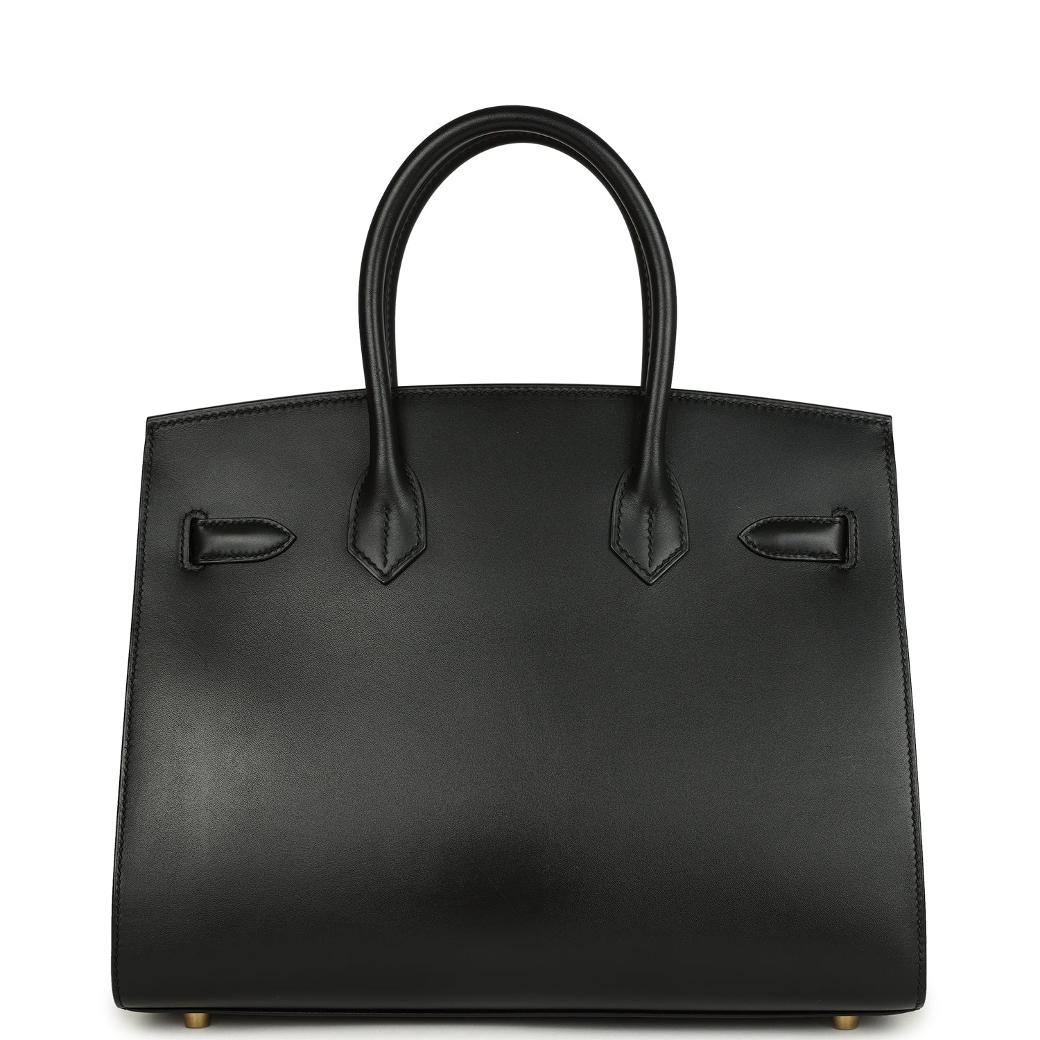 Hermes Birkin Sellier 30 Black Monsieur Gold Hardware