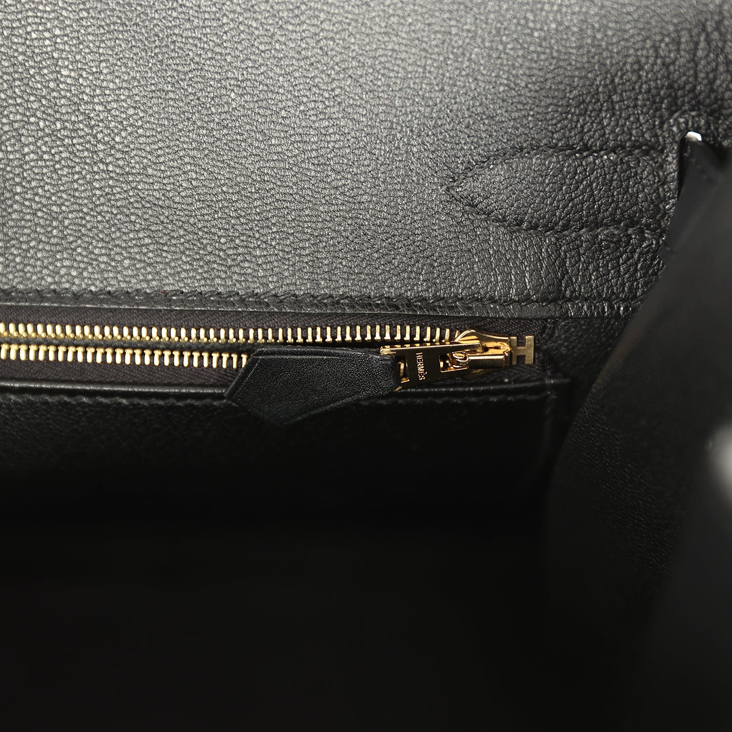 Hermes Birkin Sellier 30 Black Monsieur Gold Hardware
