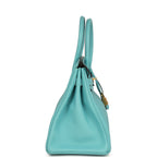 Hermes Birkin 30 Bleu Atoll Clemence Gold Hardware