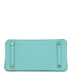 Hermes Birkin 30 Bleu Atoll Clemence Gold Hardware