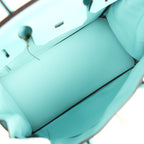 Hermes Birkin 30 Bleu Atoll Clemence Gold Hardware