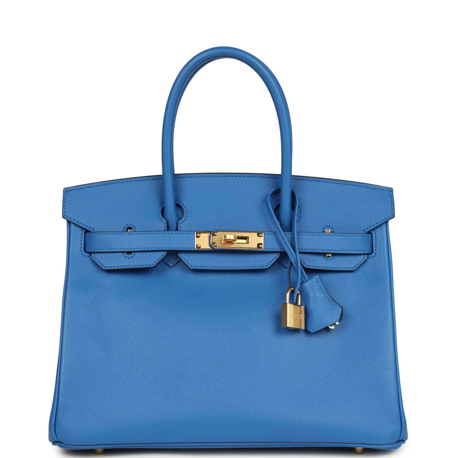 Hermes Birkin 30 Bleu Zellige Epsom Gold Hardware