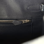 Hermes Birkin 35 Bleu Abysse Shiny Porosus Crocodile Palladium Hardware