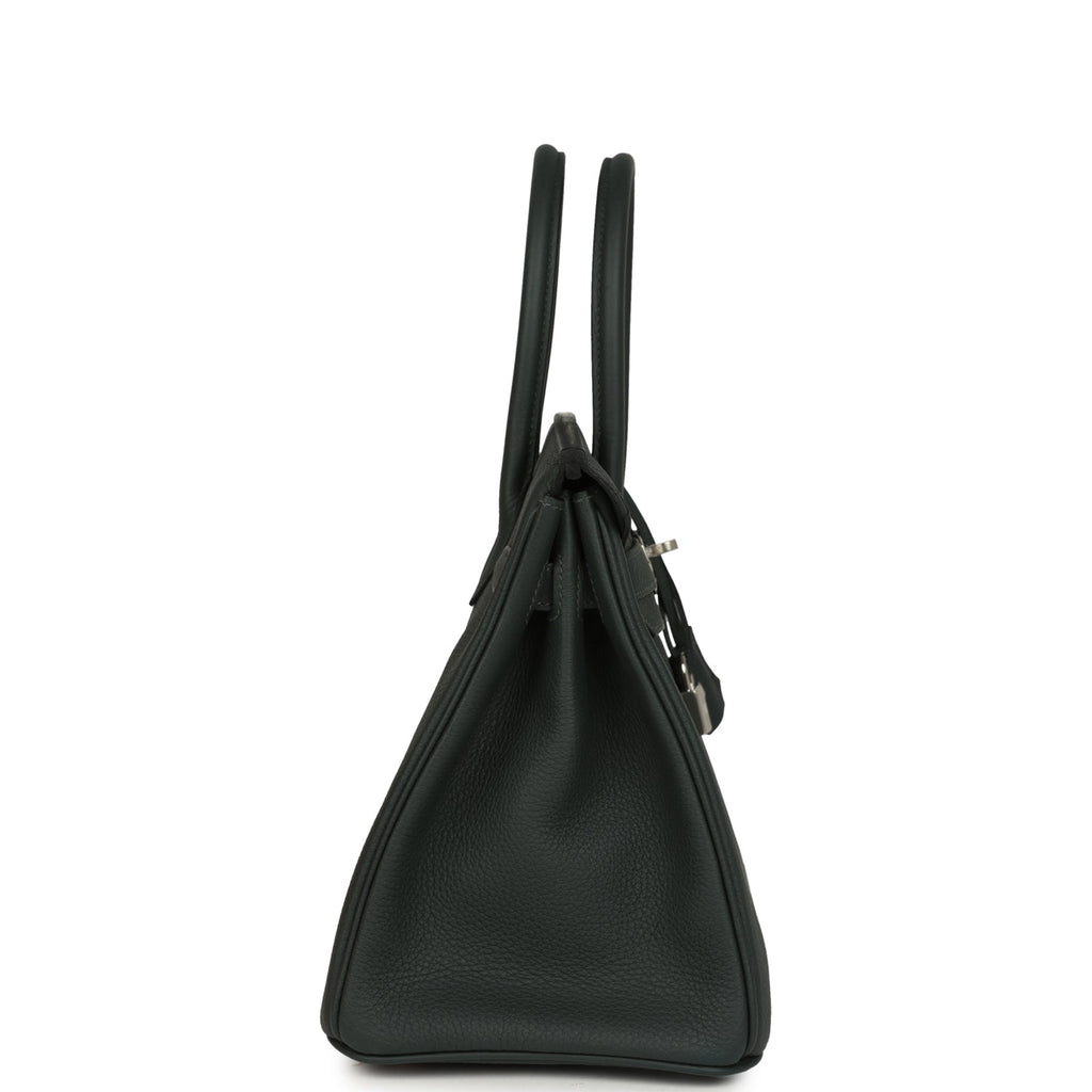 Hermes Birkin 30 Vert Fonce Togo Palladium Hardware