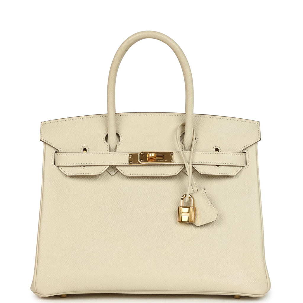 Hermes Birkin 30 Craie Epsom Gold Hardware