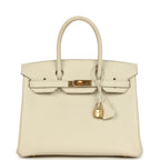 Hermes Birkin 30 Craie Epsom Gold Hardware