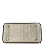 Hermes Special Order (HSS) Birkin 30 Gris Perle and Prunoir Matte Alligator Brushed Palladium Hardware