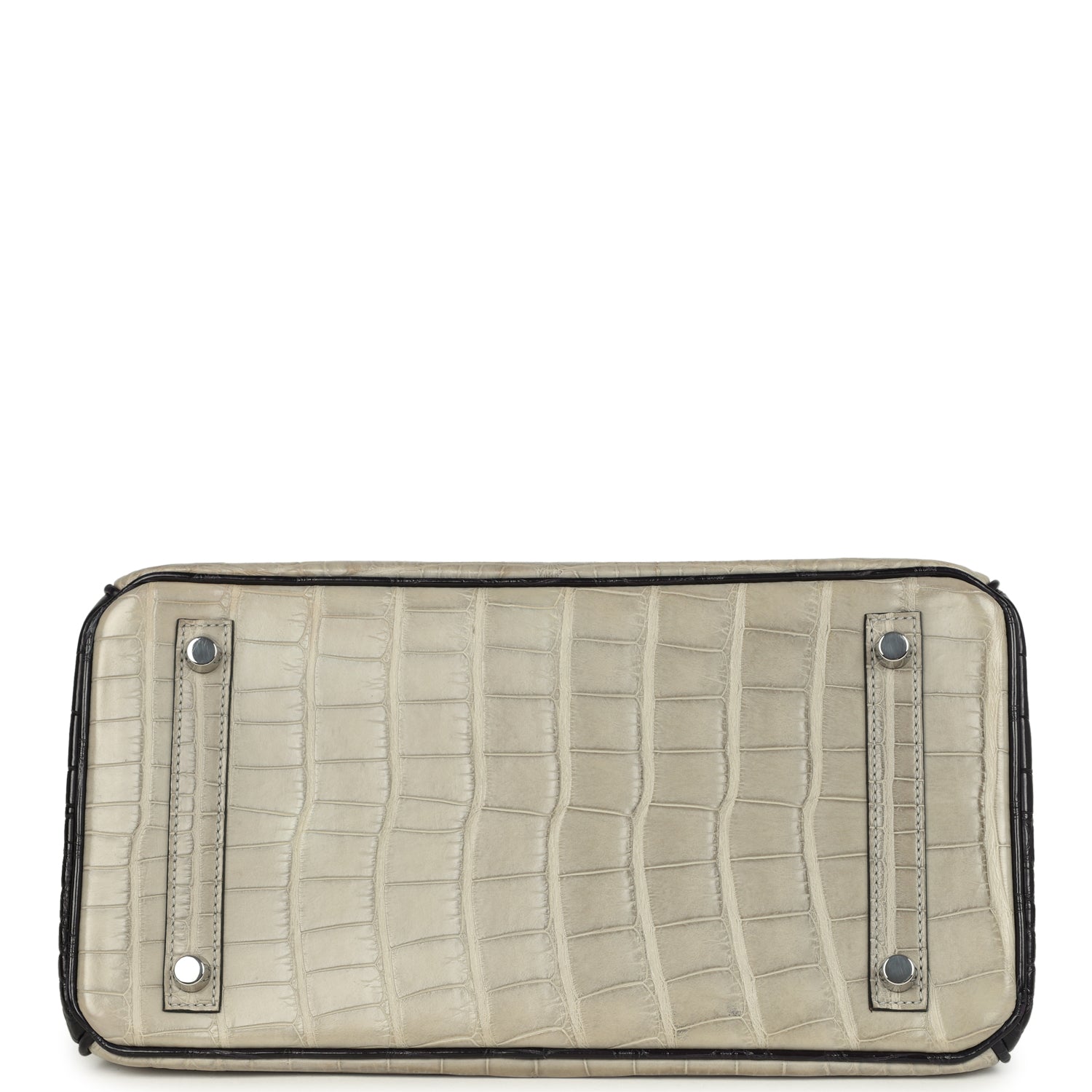 Hermes Special Order (HSS) Birkin 30 Gris Perle and Prunoir Matte Alligator Brushed Palladium Hardware