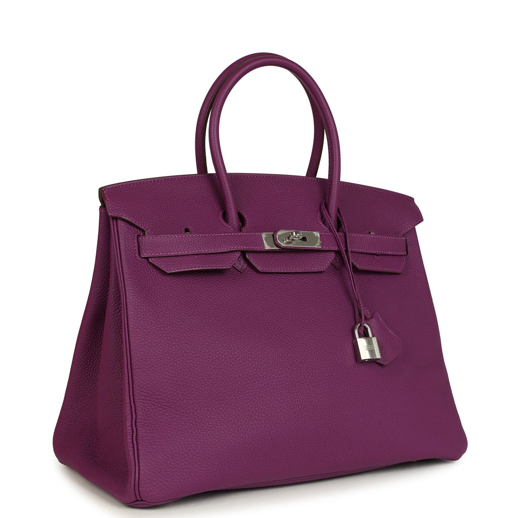 Hermes Birkin 35 Anemone Togo Palladium Hardware