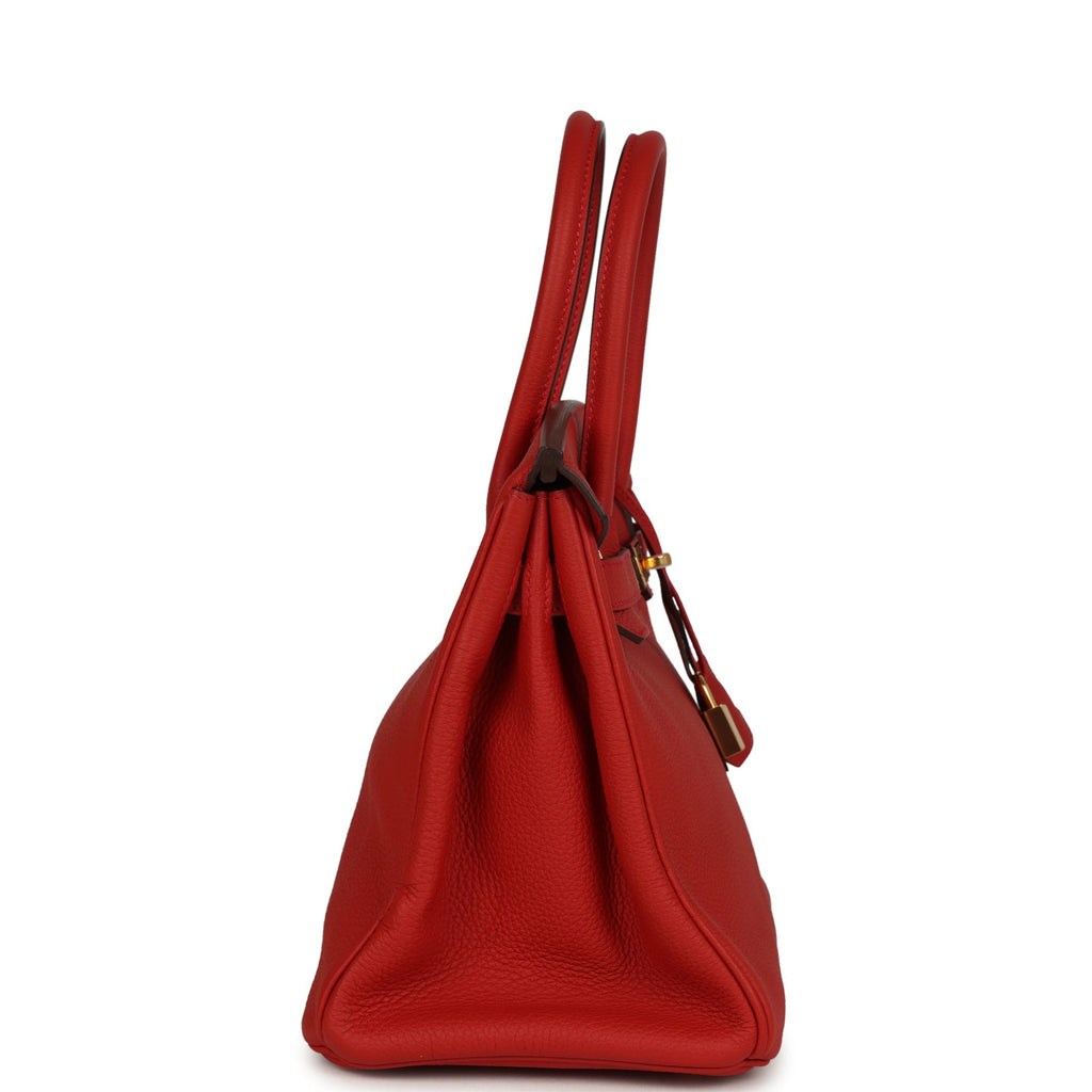 Hermes Birkin 30 Geranium Togo Gold Hardware
