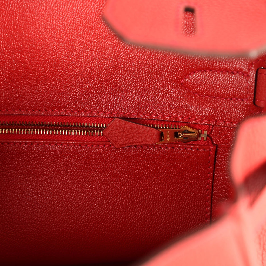 Hermes Birkin 30 Geranium Togo Gold Hardware