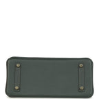 Hermes Shoulder Birkin Light 29 Vert Mangrove Evercolor Permabrass Hardware