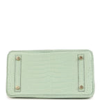 Hermes Birkin 25 Vert D'Eau Matte Porosus Crocodile Gold Hardware