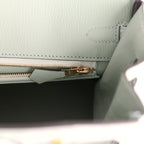 Hermes Birkin 25 Vert D'Eau Matte Porosus Crocodile Gold Hardware
