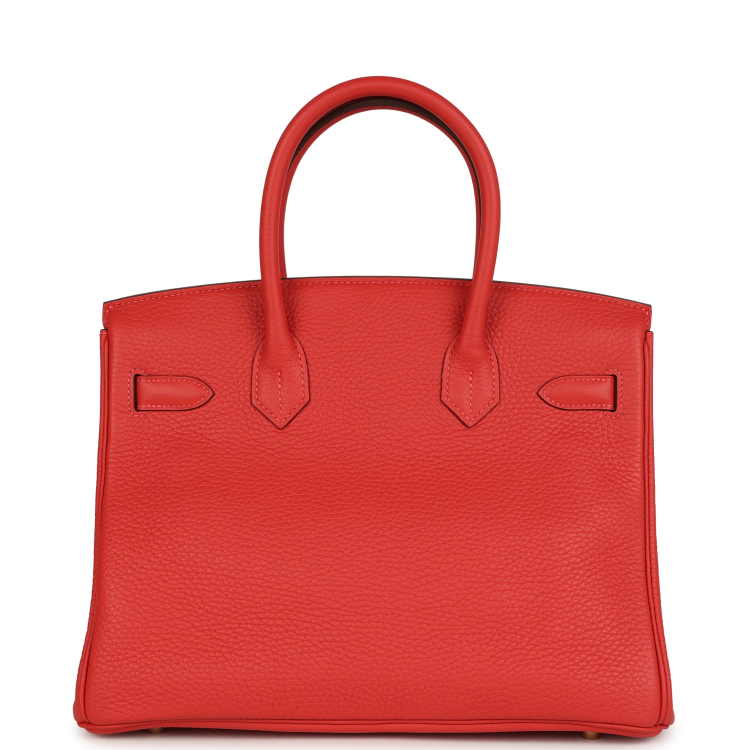 Hermes Birkin 30 Rouge Pivoine Clemence Gold Hardware