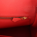 Hermes Birkin 30 Rouge Pivoine Clemence Gold Hardware