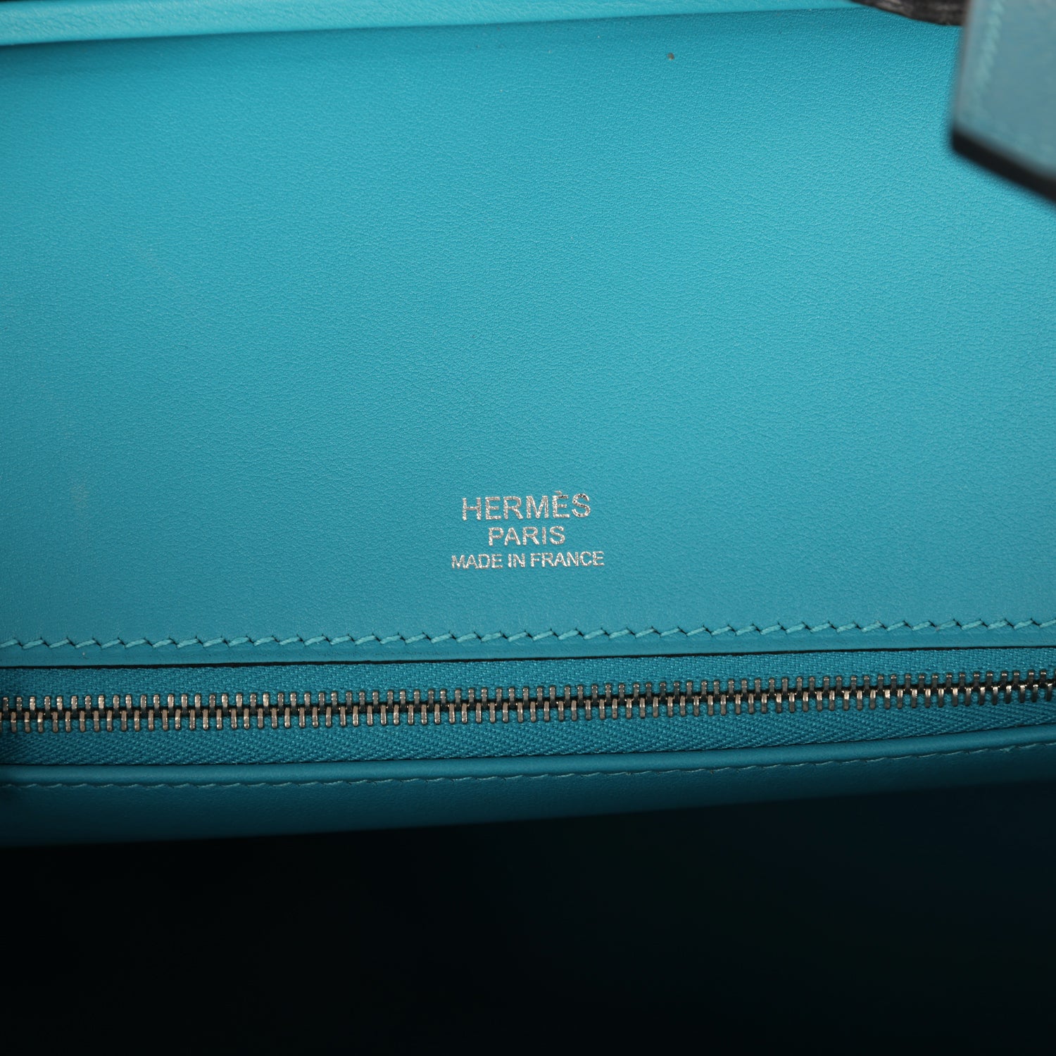 Hermes Birkin 30 Ghillies Turquoise Togo and Swift Palladium Hardware