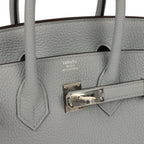 Hermes Birkin 25 Gris Pantin Togo Palladium Hardware
