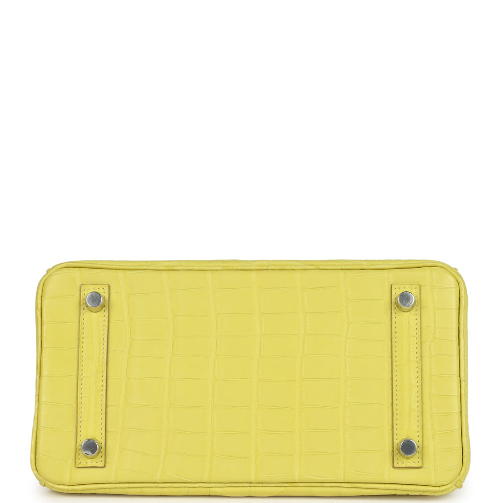 Hermes Birkin 25 Lime Matte Alligator Palladium Hardware