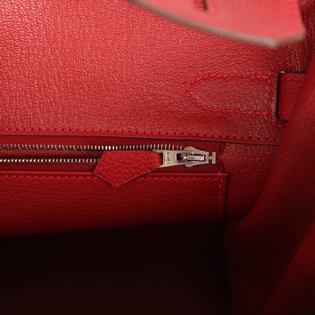 Hermes Birkin 30 Rouge Vif Togo Palladium Hardware