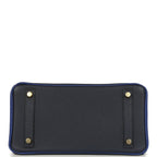 Hermes Special Order (HSS) Birkin 25 Bi-Color Bleu Nuit and Bleu Electric Togo Brushed Gold Hardware