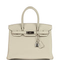 Hermes Birkin 30 Craie Togo Palladium Hardware