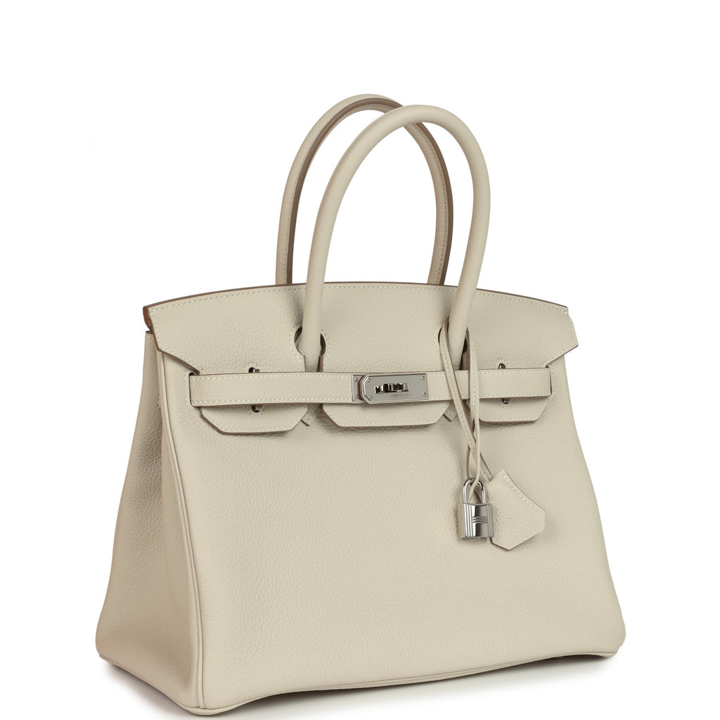 Hermes Birkin 30 Craie Togo Palladium Hardware