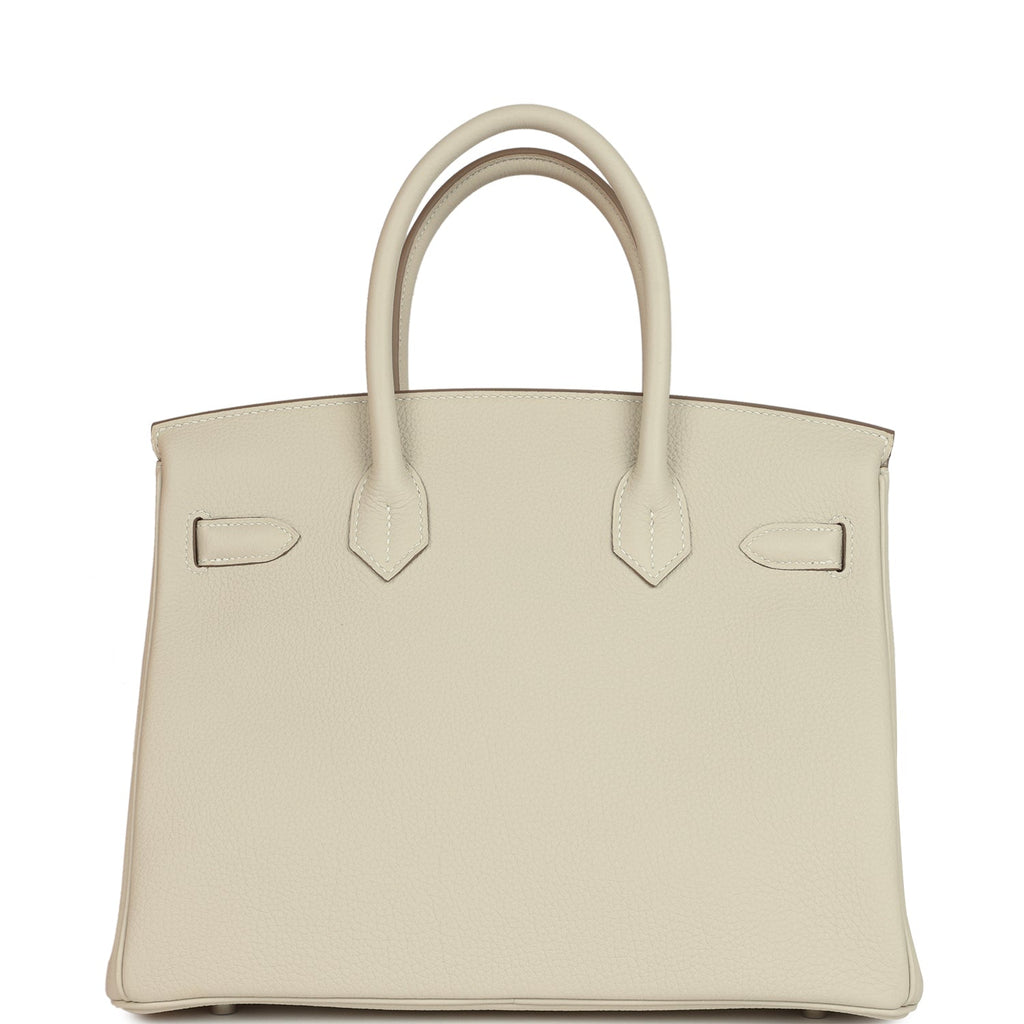 Hermes Birkin 30 Craie Togo Palladium Hardware