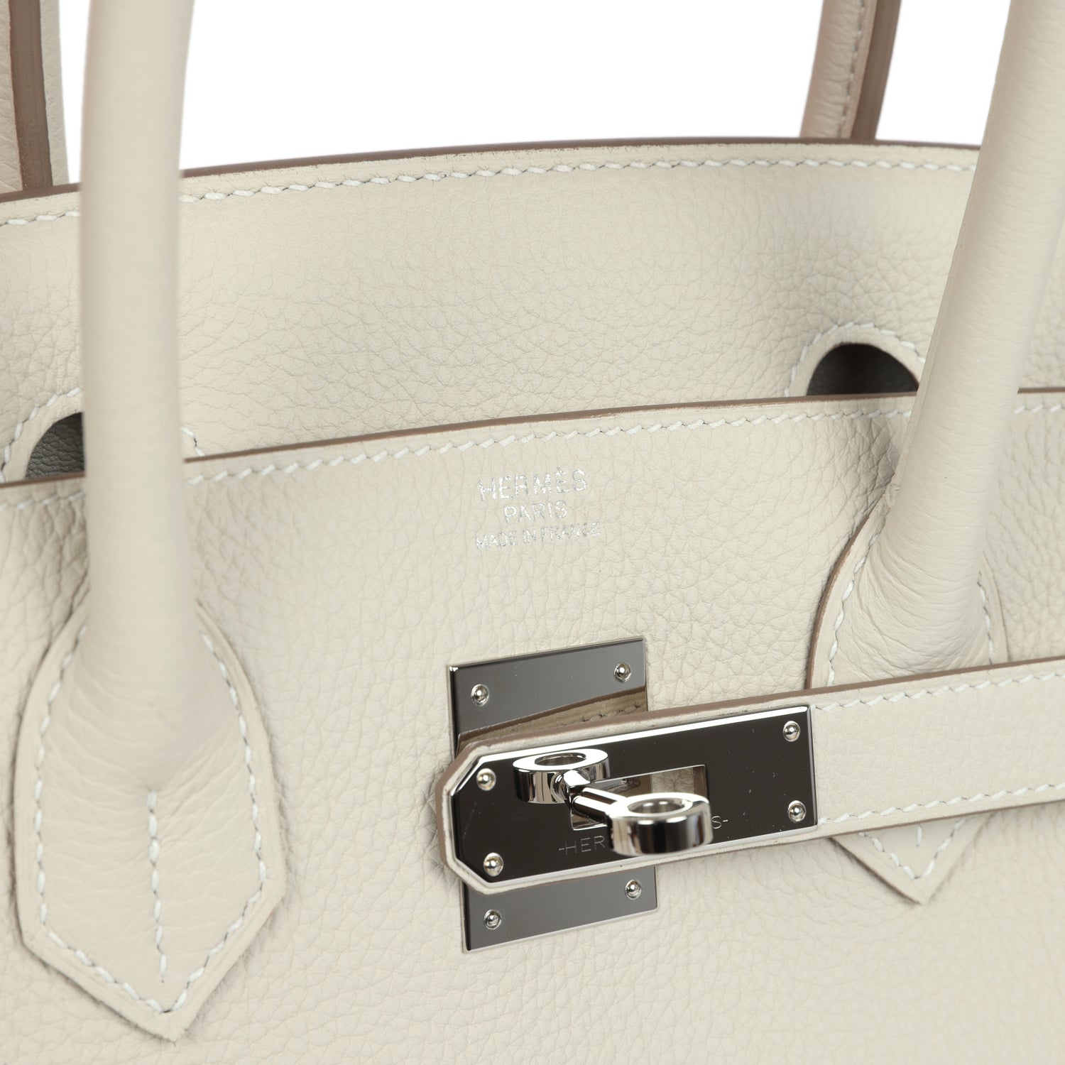 Hermes Birkin 30 Craie Togo Palladium Hardware