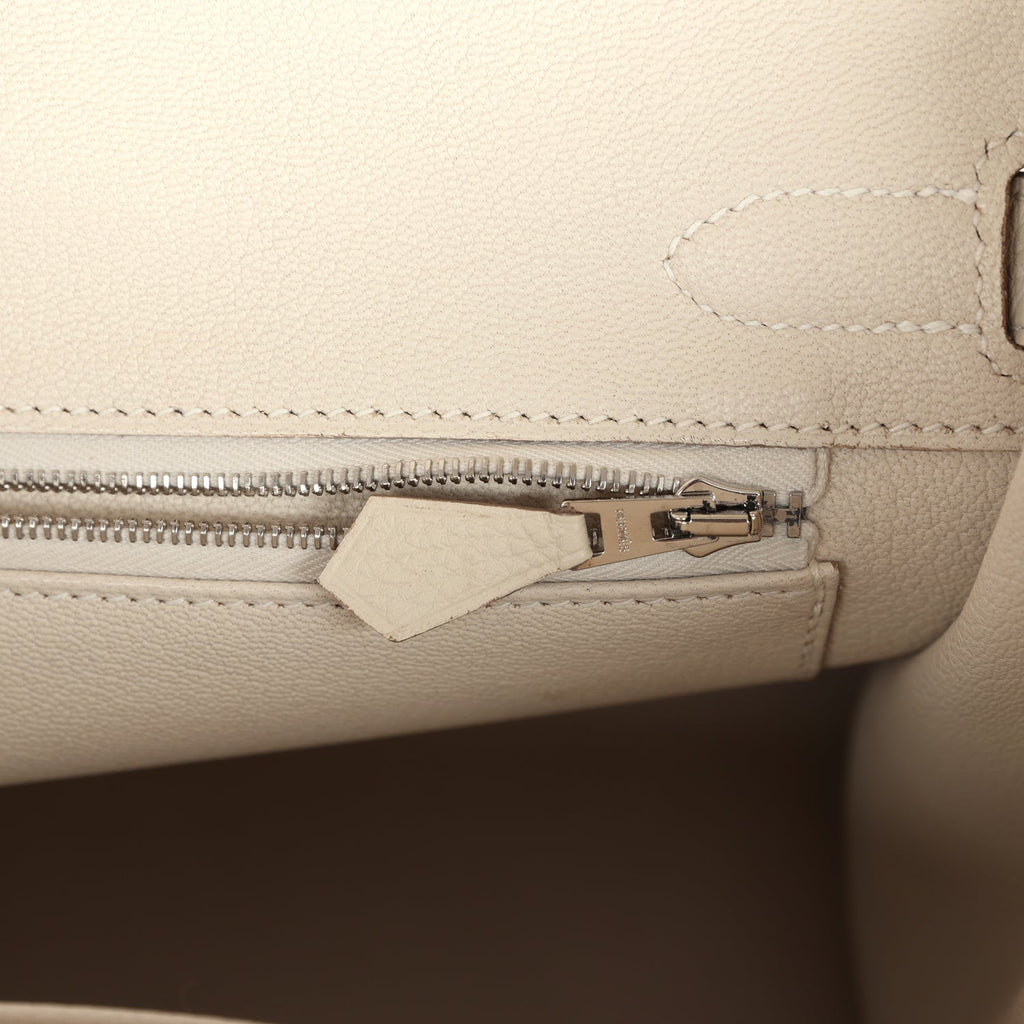 Hermes Birkin 30 Craie Togo Palladium Hardware