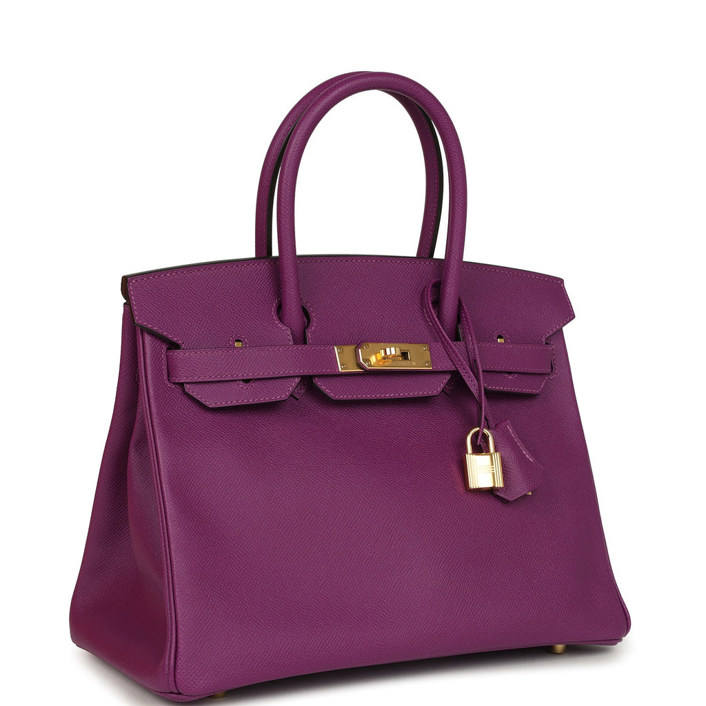 Hermes Birkin 30 Anemone Epsom Gold Hardware