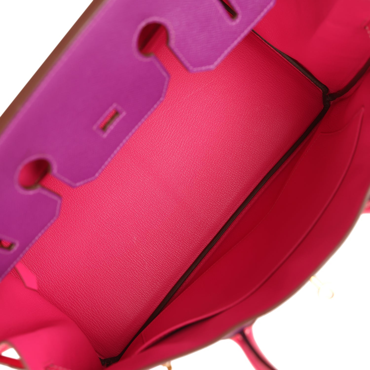 Hermes Special Order (HSS) Birkin 35 Rose Tyrien and Violet Epsom Gold Hardware