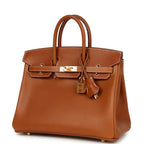 Hermes Birkin 25 Fauve Barenia Gold Hardware