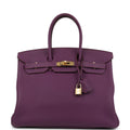 Hermes Birkin 35 Anemone Togo Gold Hardware