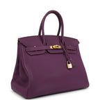 Hermes Birkin 35 Anemone Togo Gold Hardware