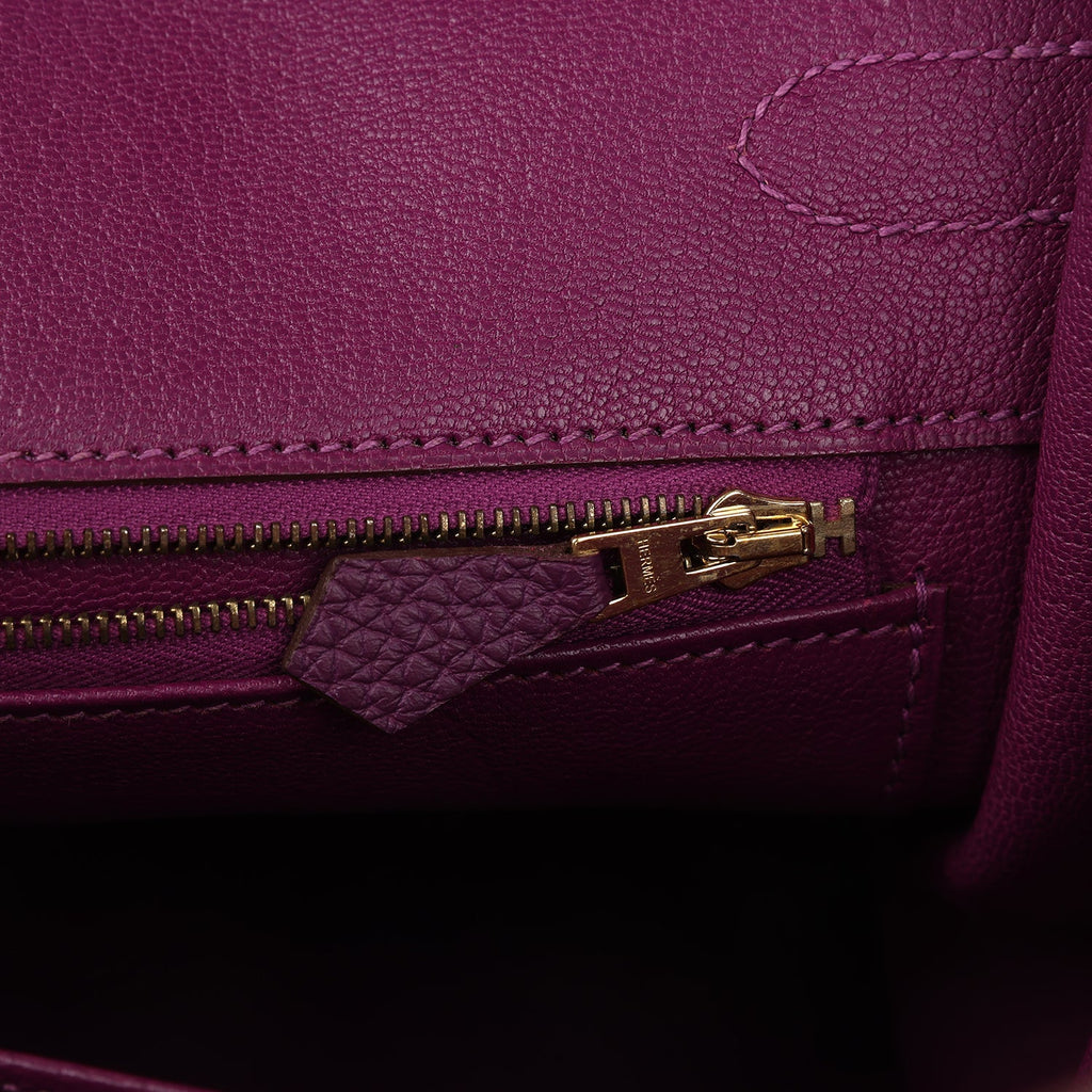 Hermes Birkin 35 Anemone Togo Gold Hardware