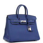 Hermes Birkin 25 Bleu Electric Togo Palladium Hardware