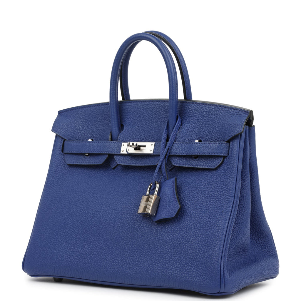 Hermes Birkin 25 Bleu Electric Togo Palladium Hardware