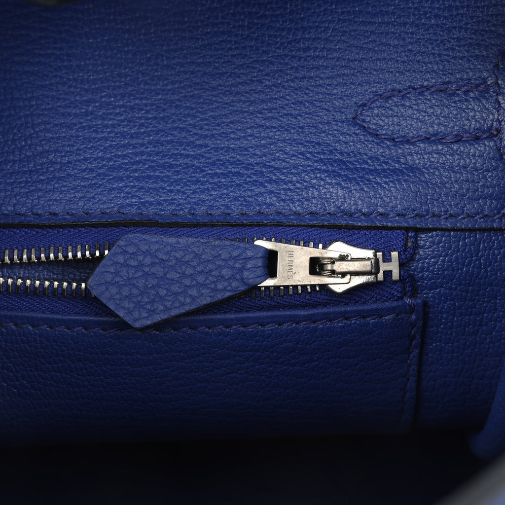 Hermes Birkin 25 Bleu Electric Togo Palladium Hardware