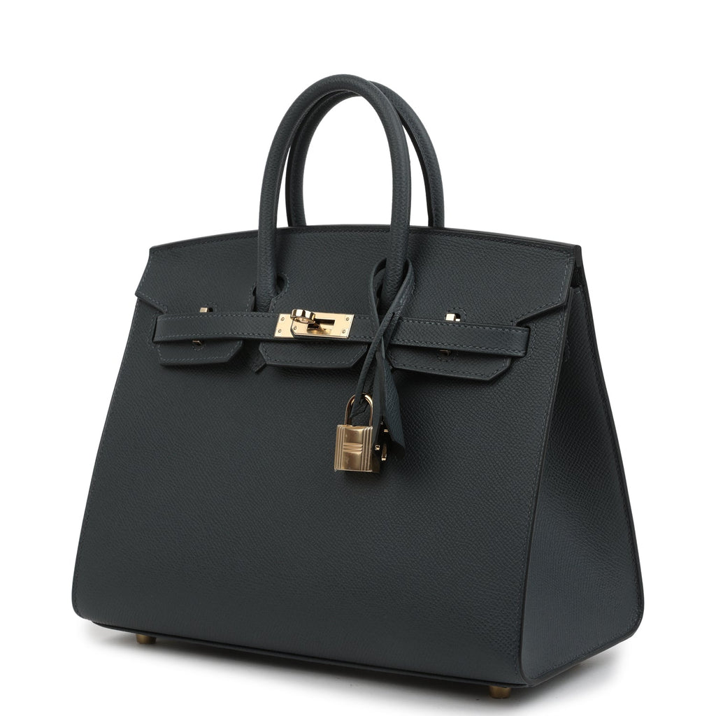 Hermes Birkin Sellier 25 Gris Misty Epsom Permabrass Hardware