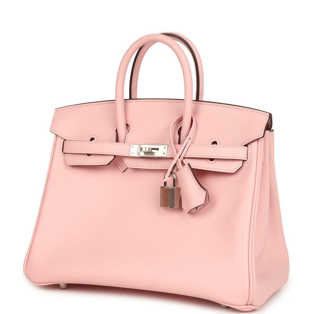 Hermes Birkin 25 Rose Sakura Jonathan Palladium Hardware