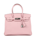 Hermes Special Order (HSS) Birkin 30 Rose Sakura Verso Chèvre Palladium Hardware