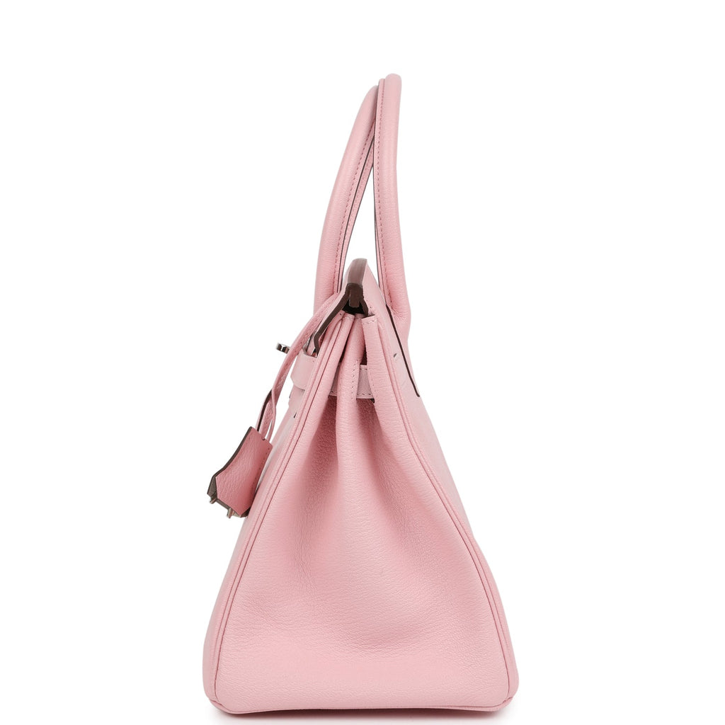 Hermes Special Order (HSS) Birkin 30 Rose Sakura Verso Chèvre Palladium Hardware