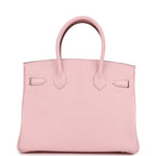Hermes Special Order (HSS) Birkin 30 Rose Sakura Verso Chèvre Palladium Hardware