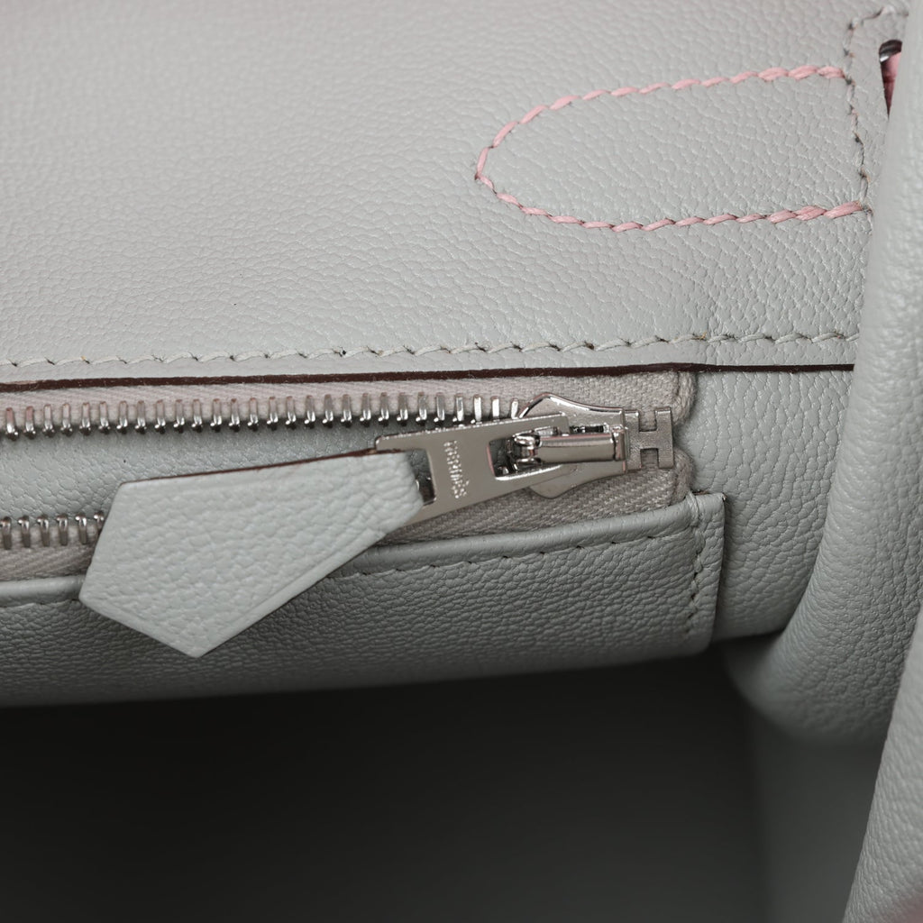 Hermes Special Order (HSS) Birkin 30 Rose Sakura Verso Chèvre Palladium Hardware