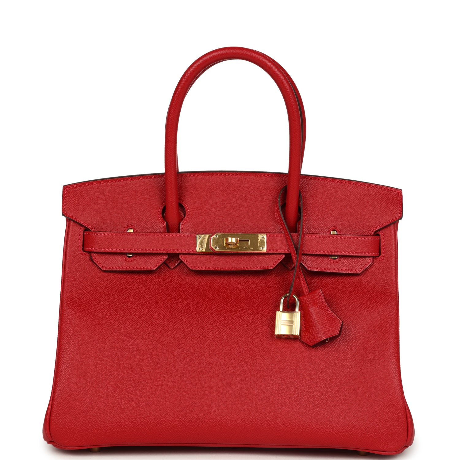 Hermes Birkin 30 Rouge Casaque Epsom Gold Hardware