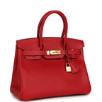 Hermes Birkin 30 Rouge Casaque Epsom Gold Hardware