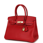 Hermes Birkin 30 Rouge Casaque Epsom Gold Hardware