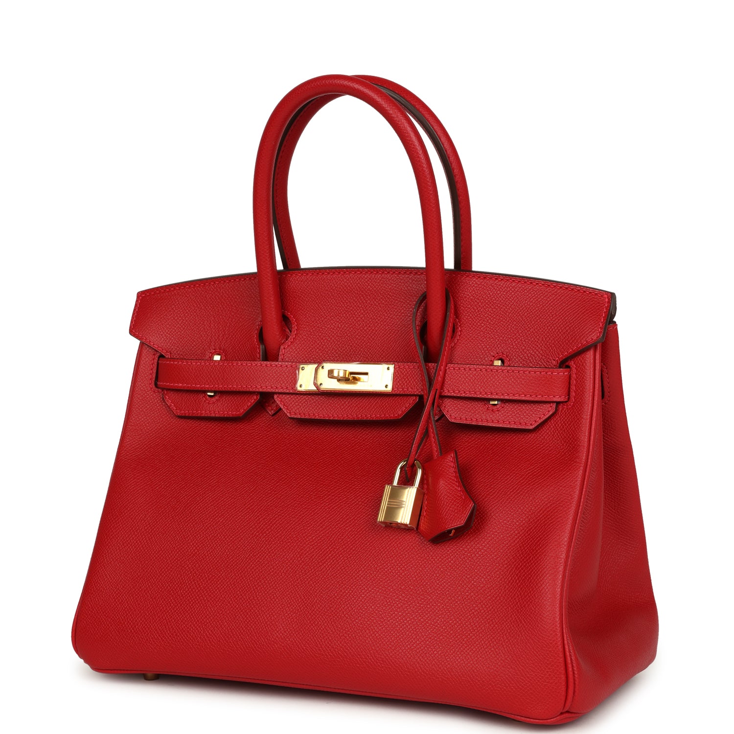 Hermes Birkin 30 Rouge Casaque Epsom Gold Hardware